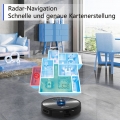 Proscenic M8 WLAN Saugroboter, 3000 Pa Staubsauger Roboter mit Laser-Navigation, App- und Alexa Steuerung, mit Wischfunktion, st