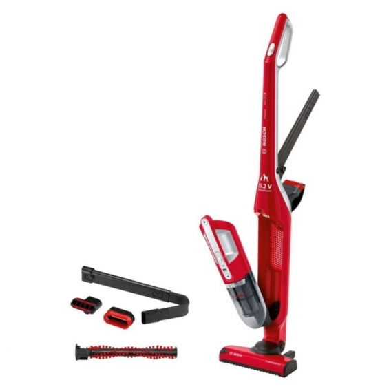 Bosch BBH3ZOO25 Kabelloser 2 in 1 Handstaubsauger mit Stiel 25.2V ProAnimal rot