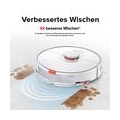 Roborock S7 Staubsauger Sonic Saugroboter Kehrroboter Kindersicherung Weiß mit (2pcs Original Mopp+ 2pcs Seitenbürste)