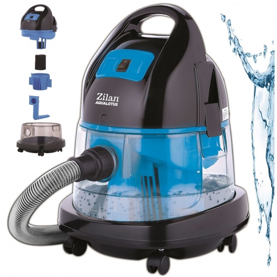 Zilan Staubsauger mit Wasserfilter | Wasserstaubsauger | Nass und Trocken | Boden Staubsauger | 8 LIter | 2.000 Watt | Beutellos