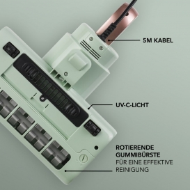 More about MAXXMEE Milben-Handstaubsauger mit Puls-Rolle - Starke Saugkraft von ca. 10 Kpa - mint Milben Sauger UV Licht Staubsauger Handsa