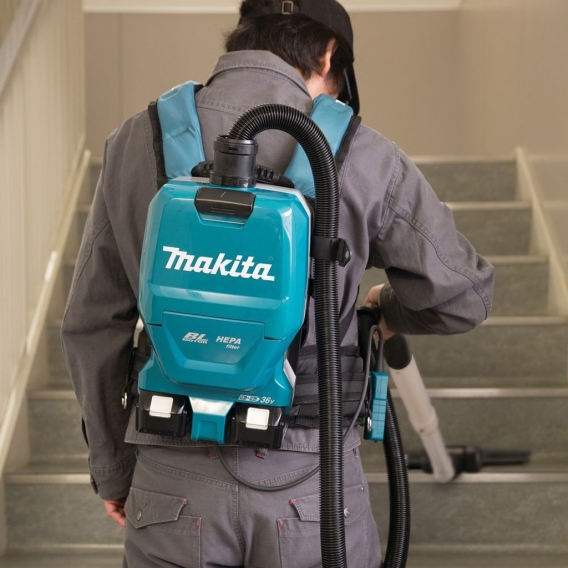 Makita Akku-Rucksackstaubsauger DVC261ZX15 2x18V