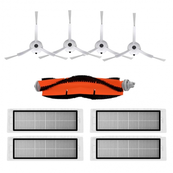 HEPA Filter + Seite + Hauptbürste (9er Pack) Set Roboter Staubsauger Kit