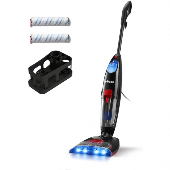 Vileda JetClean 3in1 Bodenreiniger inkl. zwei Ersatzrollen und Zubehorhalter   Saugen, Wischen & Trocknen in nur einem Schritt, 