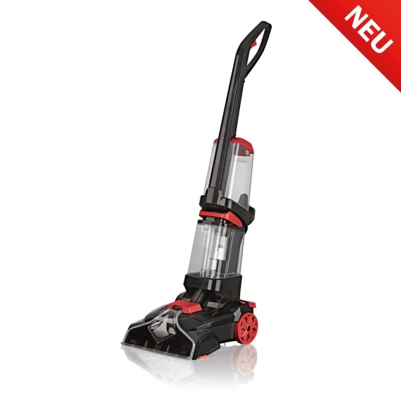 CLEANmaxx Teppichreiniger Professional mit Vibrations- und Seitenbürsten - schwarz/rot Teppichreiniger Teppich Nass CLEANmaxx Te