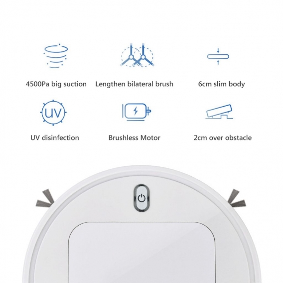 IS28A Smart Automatic 4500Pa Staubsauger Nebel UV-Desinfektion Staubfeger