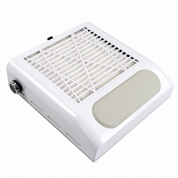 80 W Elektrischer Staubsauger fuer Naegel, 2 Stufen, einstellbare Geschwindigkeit, Nails Art Salon Tool mit Siebnetz, tragbar