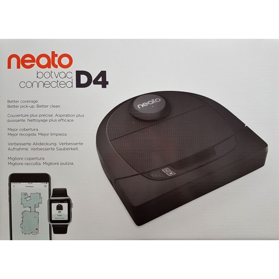 Neato D4 945-0343 Botvac Connected D450 Staubsaugerroboter, App, Alexa, schwarz