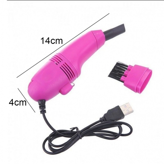 Mini-USB-Staubsauger-Tastatur-Computer-Reiniger für Auto oder Zuhause, Rose Red