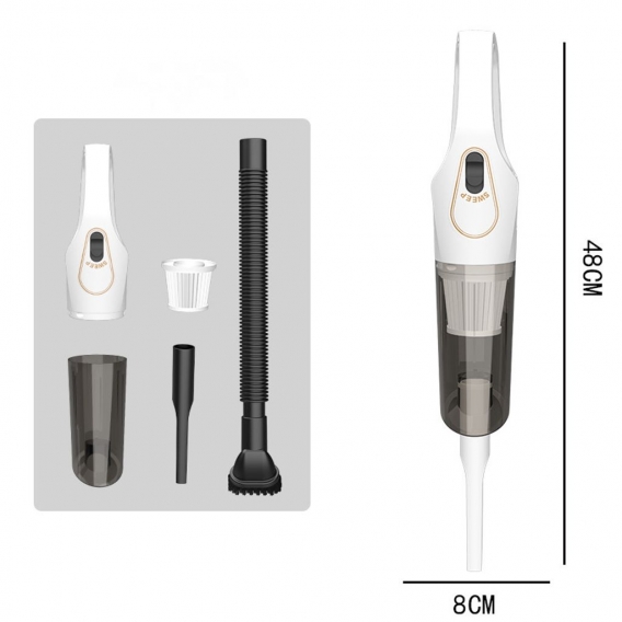 Akku-Handstaubsauger, super Saugkraft, ultraleichtes Auto, wiederaufladbarer USB-Mini-Staubsauger, Handstaubsauger mit waschbare