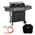 TAINO BASIC 4+1 Brenner Gasgrill Abdeckung Set Gasregler BBQ Zubehör Cover