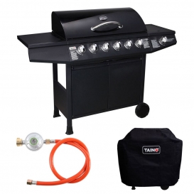 More about TAINO BASIC 6+1 Brenner Gasgrill Abdeckung Set Gasregler BBQ Zubehör Cover