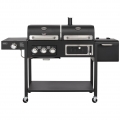 TAINO Hero Duo Gasgrill Holzkohlegrill Smoker Grillwagen BBQ Grill schwarz