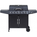 El Fuego Gasgrill / Grillwagen Dayton 6+1 schwarz Grillfläche 69x35cm