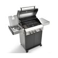 TAINO BLACK 3+1 Gasgrill 3 Brenner mit Seitenbrenner Keramik Sear-Burner Gusseisen-Rost Schwarz