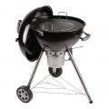 TAINO CLASSICO Holzkohle-Kugelgrill mit abnehmbarem Deckel Kettle-Grill Ø 57 cm Thermometer Schwarz