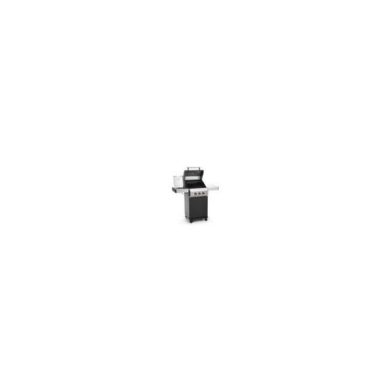 TAINO BLACK 2+1 Gasgrill mit Seitenbrenner Gusseisen-Rost Gasgrill 2 Brenner Standgrill Matt Schwarz
