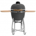 BBQ-Toro Kamado Grill Holzkohlegrill "KURO" Ø 52 cm | grau | Keramikgrill