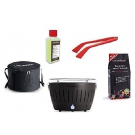 More about LotusGrill Starter-Set Anthrazitgrau 1x Kohle 1kg, 1x Brennpaste 200ml, 1x Zange