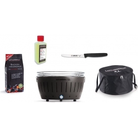 More about LotusGrill XL Starter-Set Anthrazitgrau je 1x Kohle 1kg, Brennpaste 200ml,Messer