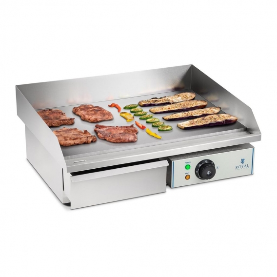 Royal Catering Elektro Grillplatte - 55 cm - glatt - 1 x 3.000 W