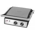 Exquisit Kontaktgrill KG 6102 isw  | Antihaftbeschichtete Grillplatten | stufenlos einstellbar | 2000 Watt | edelstahl