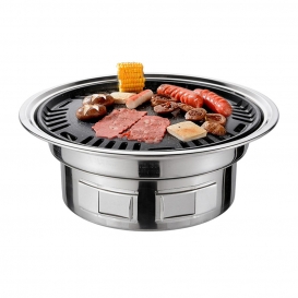 More about 13-Zoll-koreanischer BBQ-Grill Multifunktionaler Holzkohle-Grill-Grill Runder Camping-Grill-Herd-Tisch-Raucher-Grill Gegrilltes 