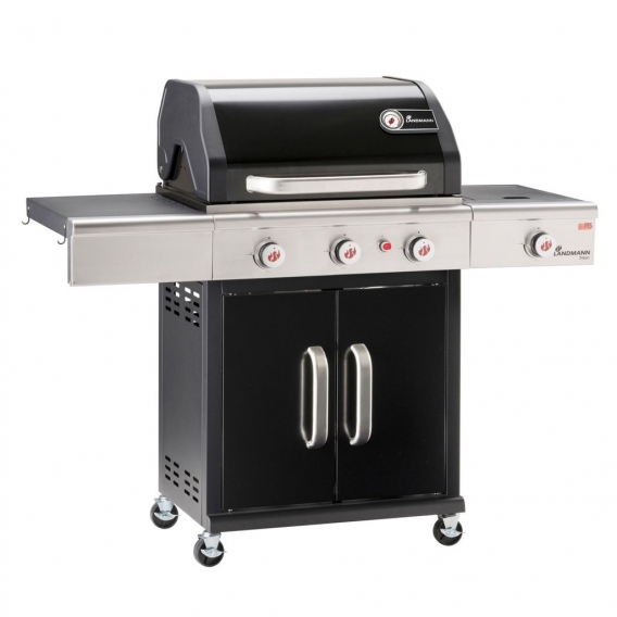 LANDMANN Gasgrill 12946 Triton 3.1 maxX - 120 cm - schwarz LANDMANN Gasgrill Triton 3.1 maxX Grillwagen Grill Brenner Grillstati