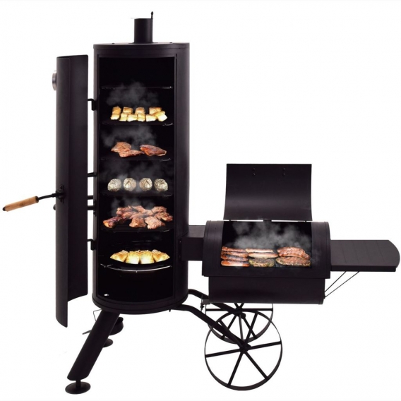 Syntrox Smoker Leptobos 2 Barbecue BBQ Grill Räucherofen Holzkohlegrill Grillwagen