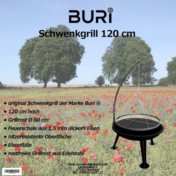 Schwenkgrill 120cm der Marke Buri ®