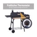 Outsunny Smoker Grill BBQ Holzkohlengrill Grillwagen Multifunktion mit 2 x Brennkammer Schornstein Metall + Tannenholz Schwarz 1