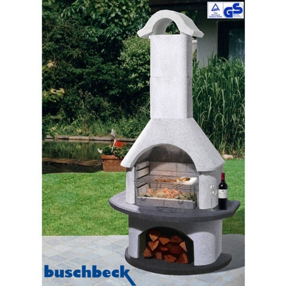 Buschbeck Gartengrillkamin Verona weiß-anthrazit 90005.000