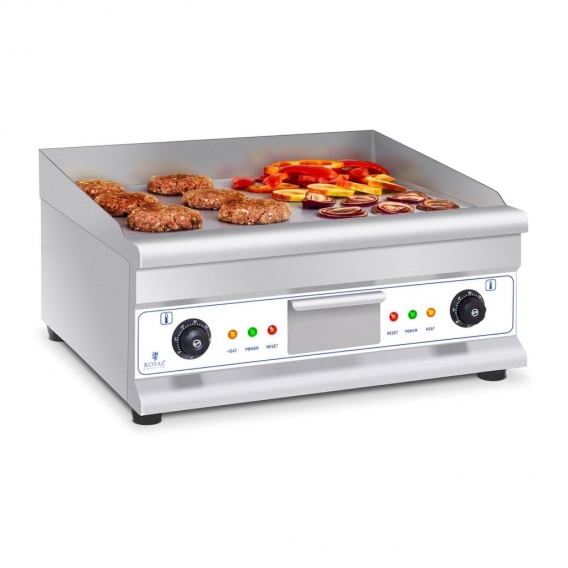 Royal Catering Doppel-Elektro-Grillplatte - 60 cm - glatt - 2 × 3.200 W