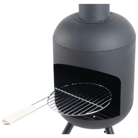 RedFire Gartenkamin mit BBQ-Grill Fuego Groß Schwarz