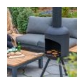 RedFire Gartenkamin mit BBQ-Grill Fuego Groß Schwarz