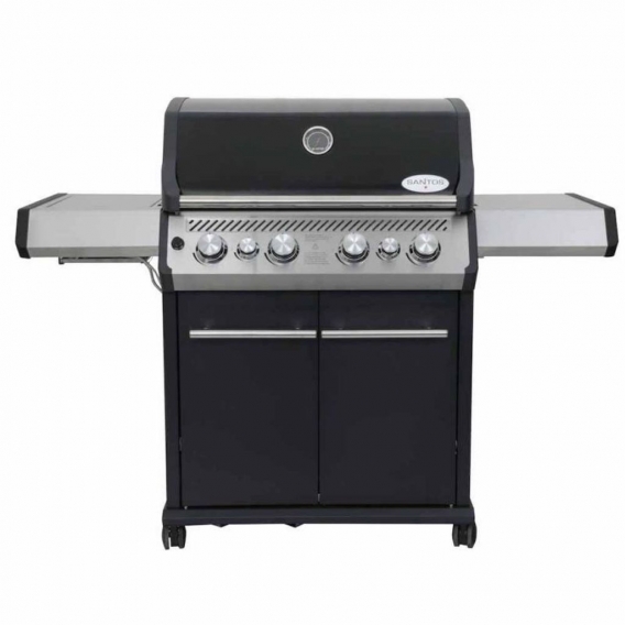 Santos S 418 Gasgrill Schwarz Mit 4 Hauptbrennern Plus Infrarot