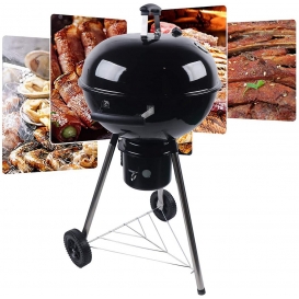 More about Profi Holzkohlegrill mit Thermometer, Grill Kugelgrill Outdoor Reisegrill BBQ Campinggrill mit Rundgrill Deckel und Belüftungslo