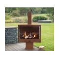 Westmann Terrassenofen 90x41x160 cm rost Gartenkamin mit Grillfunktion