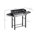 Outsunny Holzkohlegrill Campinggrill mit Grillrost und Rotisserie-Kit klappbar faltbar Camping Garten BBQ Rostfreier Stahl+Metal