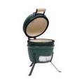 Eleganter - HOMMIE 2-in-1 Kamado-Grill Smoker Keramik 56 cm Grün - Praktischen Design für Garten & Zuhause,