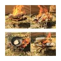 Tragbarer Outdoor-Holzfeuerofen, der Holz verbrennt, zusammenklappbar, Camping-Feuerstelle, Lagerfeuer, Grillbrenner für Reisen,