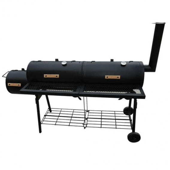 vidaXL Barbecue-Smoker Grill Nevada XL Schwarz