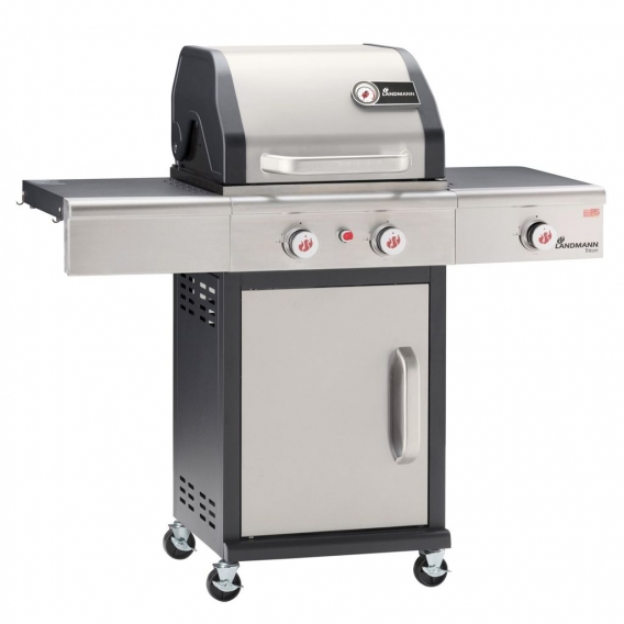 LANDMANN Gasgrill 12916 Triton 2.1 maxX - 121 cm - Edelstahl LANDMANN Edelstahl Gasgrill Triton 2.1 maxX Grillwagen Grill Gas Gr