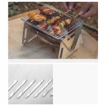 Tragbarer Camping Holzkohlegrill, BBQ Werkzeuge, Grill Klappbarer Ofen aus Edelstahlblech