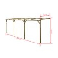 Duolm Terrassen-Pergola 2x6x2,2 m Holz