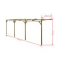 Duolm Terrassen-Pergola 2x5x2,2 m Holz