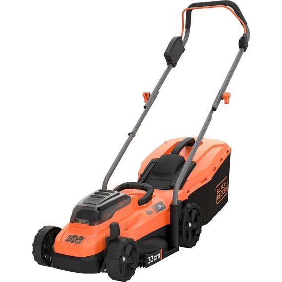 BLACK+DECKER BCMW3318L2 Akku Rasenmäher 18V/2x2,5Ah Li-ion - 33 cm mit 2 Akkus