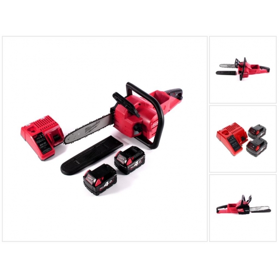 Milwaukee M18 FCHSC-402C Akku Kettensäge 18 V 30 cm Brushless + 2x Akku 4,0 Ah + Ladegerät