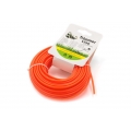 vhbw Mähfaden Trimmerfaden mit 3mm Durchmesser kompatibel mit Rasentrimmer Motorsense - 15 Meter, Orange, Nylon, widerstandsfähi