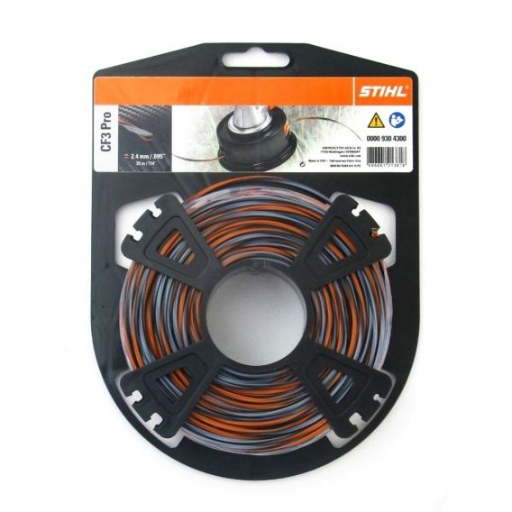 Stihl 00009304300 Mähfaden Carbon 2,4mm x 35Meter, kreuzförmig, CF3 Pro, 00009304300  Stihl